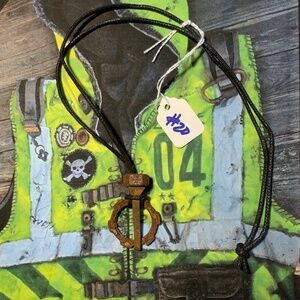 Post apocalyptic style industrial hardware necklace